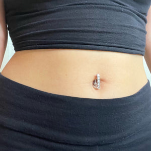 DAZZLING TOP DOWN BELLY RING
