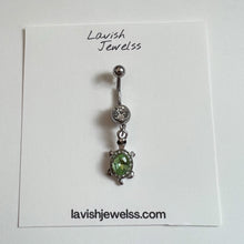 Load image into Gallery viewer, TURTLE DANGLE BELLY RING
