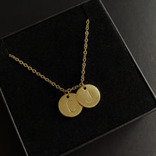 Load image into Gallery viewer, 2 INITIAL STAMPED NECKLACE
