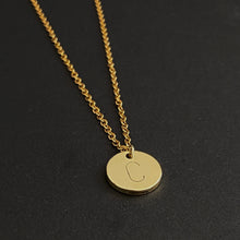 Load image into Gallery viewer, STAMPED INITIAL NECKLACE
