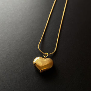 PUFFED HEART NECKLACE