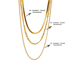 Load image into Gallery viewer, GOLD TRIPLE LAYERED NECKLACE SET
